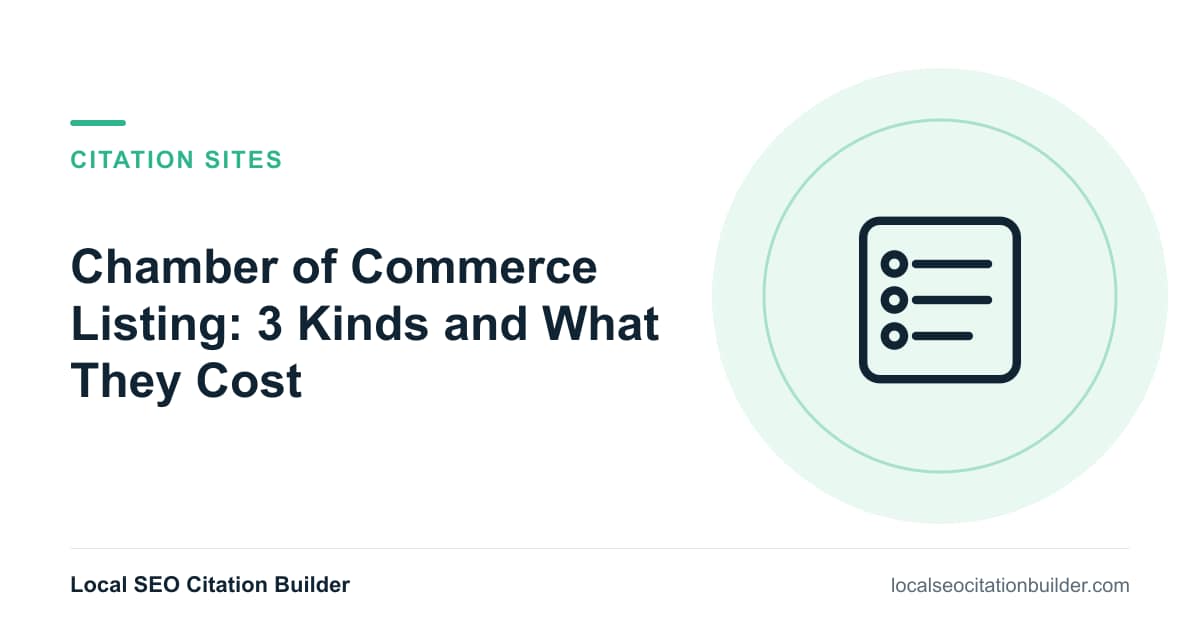 Chamber of Commerce Listing: 3 Kinds and What They Cost, illustrated cover