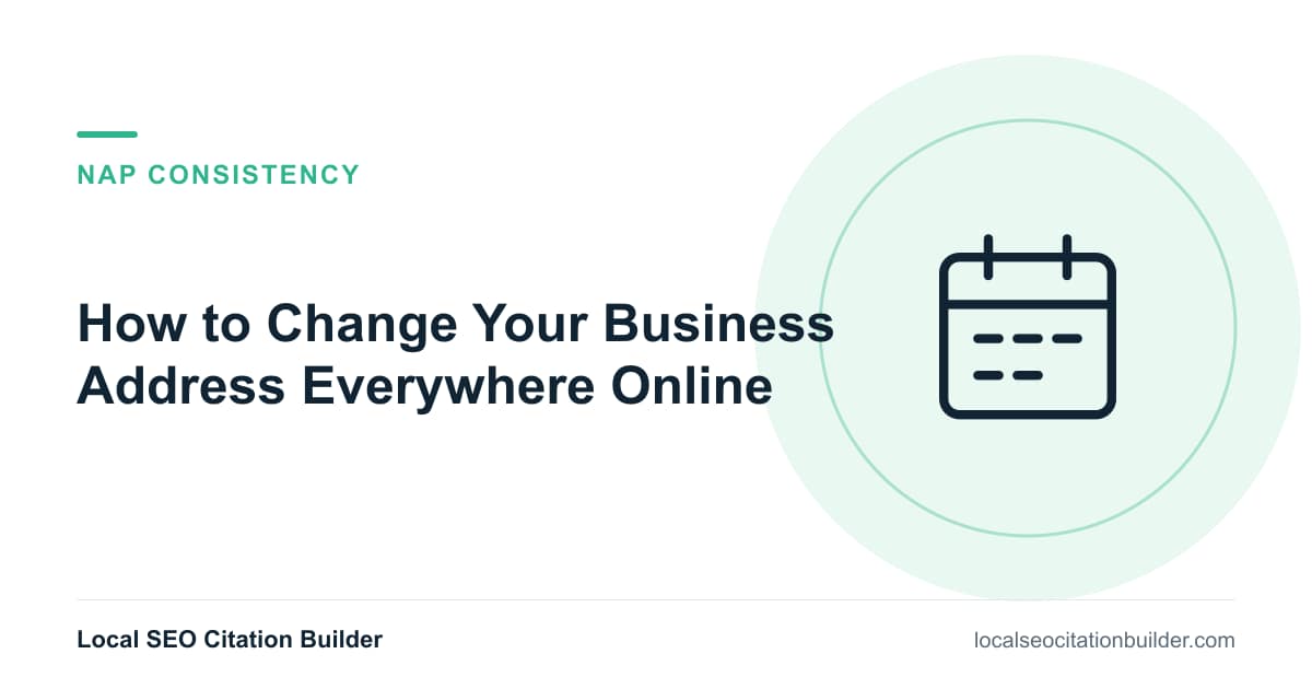 How to Change Your Business Address Everywhere Online, illustrated cover