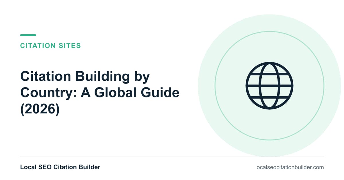 Citation Building by Country: A Global Guide (2026), illustrated cover