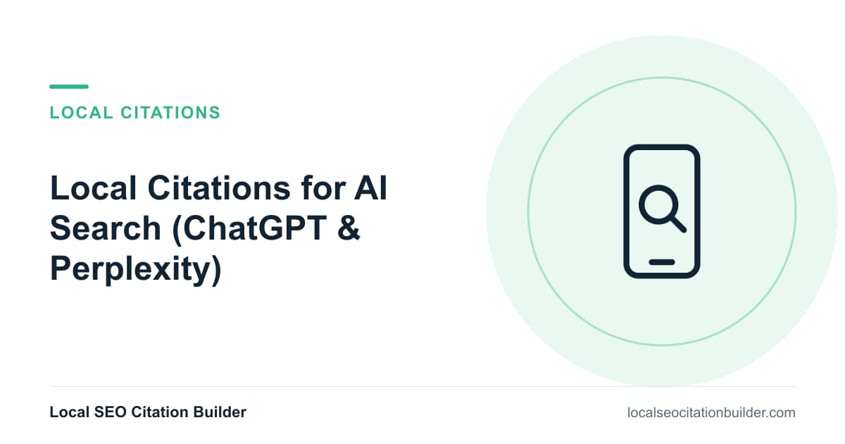 Local Citations for AI Search (ChatGPT & Perplexity), illustrated cover