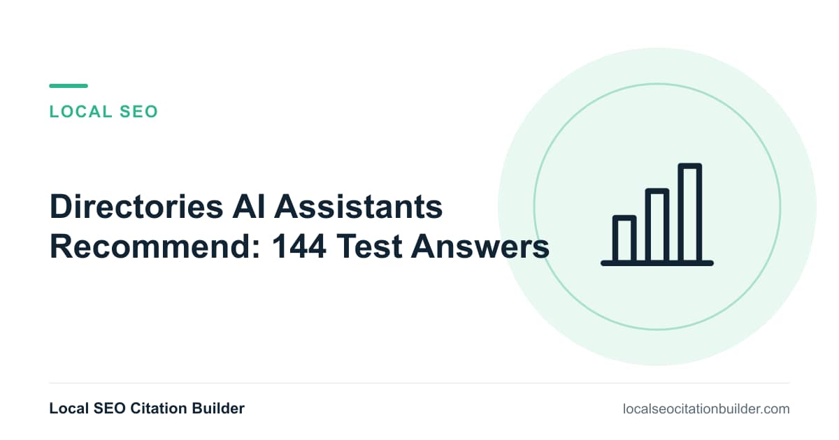 Directories AI Assistants Recommend: 144 Test Answers, illustrated cover