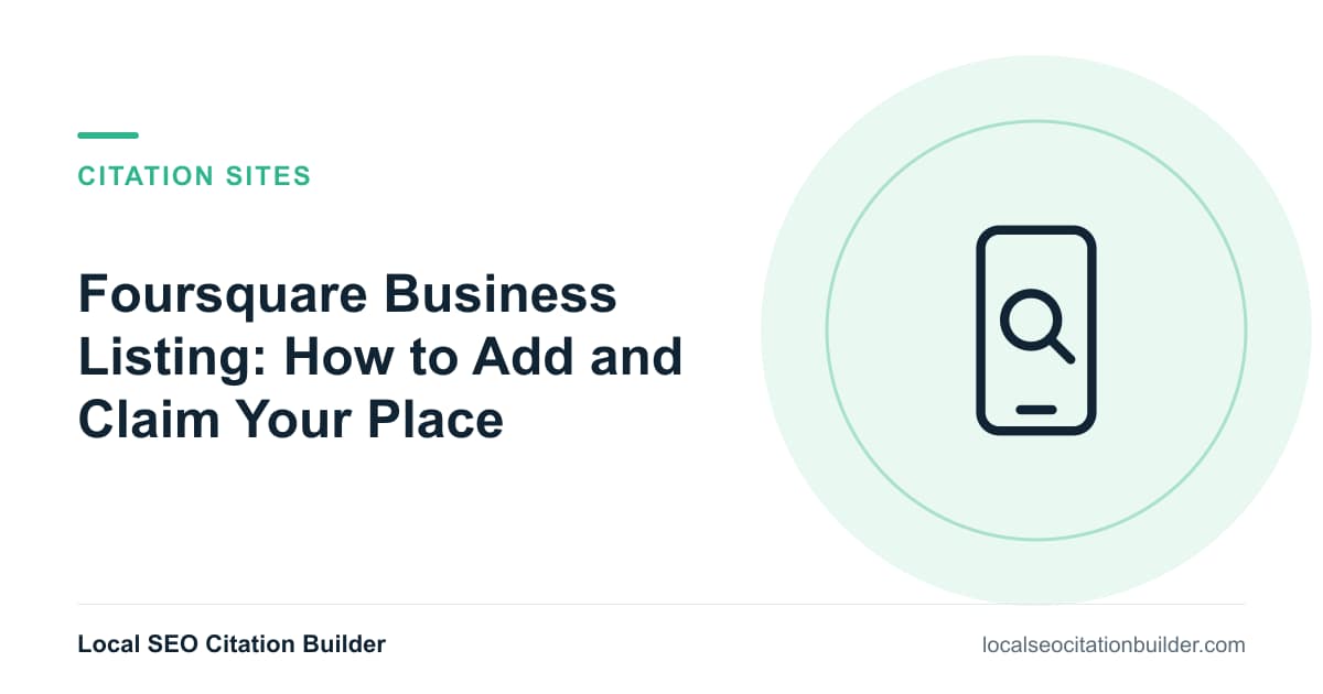 Foursquare Business Listing: How to Add and Claim Your Place, illustrated cover