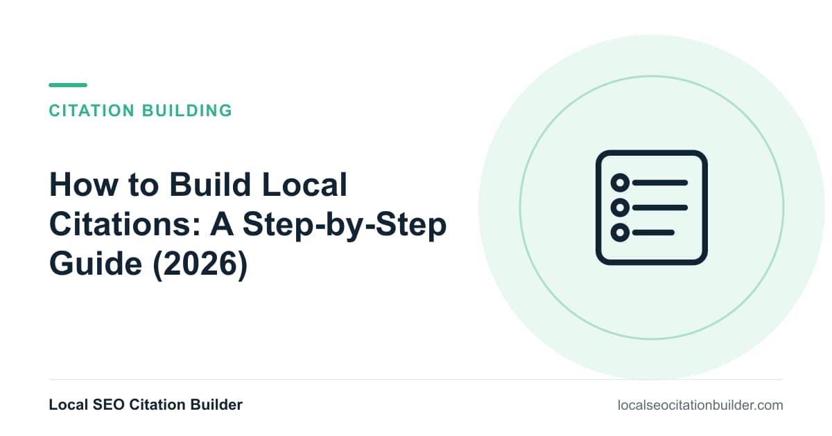 How to Build Local Citations: A Step-by-Step Guide (2026), illustrated cover