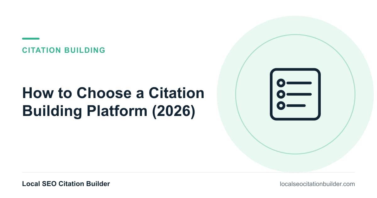 How to Choose a Citation Building Platform (2026), illustrated cover