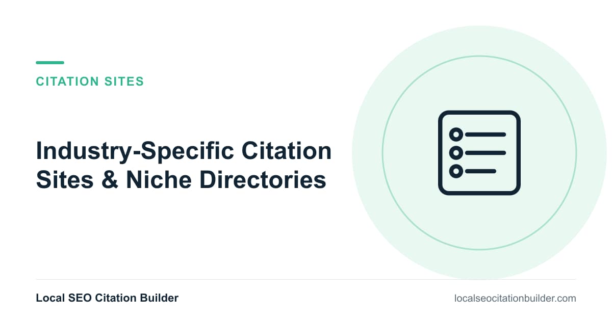 Industry-Specific Citation Sites & Niche Directories, illustrated cover