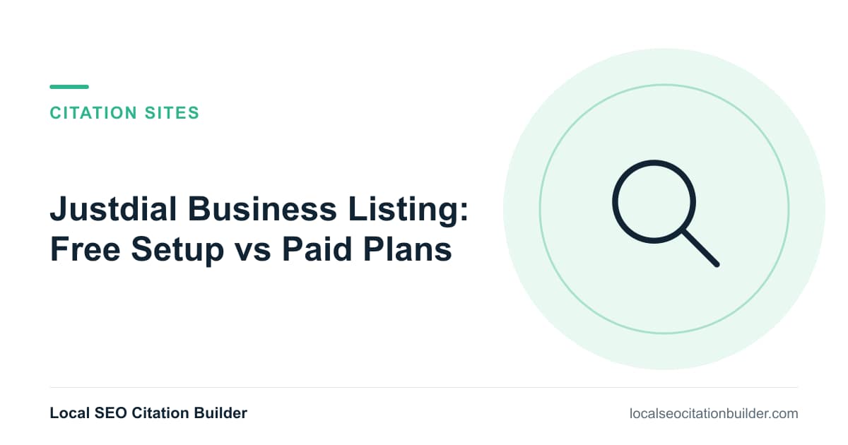 Justdial Business Listing: Free Setup vs Paid Plans, illustrated cover