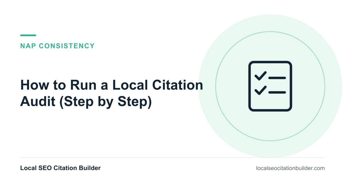How to Run a Local Citation Audit (Step by Step), illustrated cover
