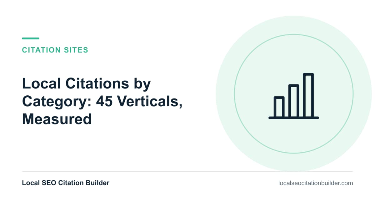 Local Citations by Category: 45 Verticals, Measured, illustrated cover