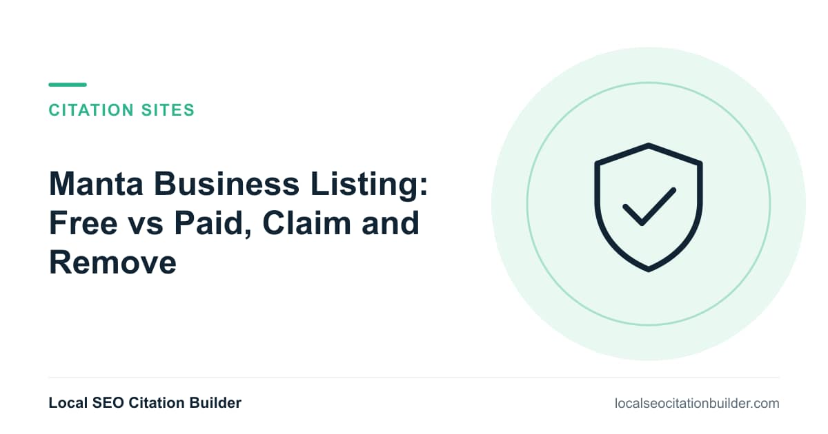 Manta Business Listing: Free vs Paid, Claim and Remove, illustrated cover