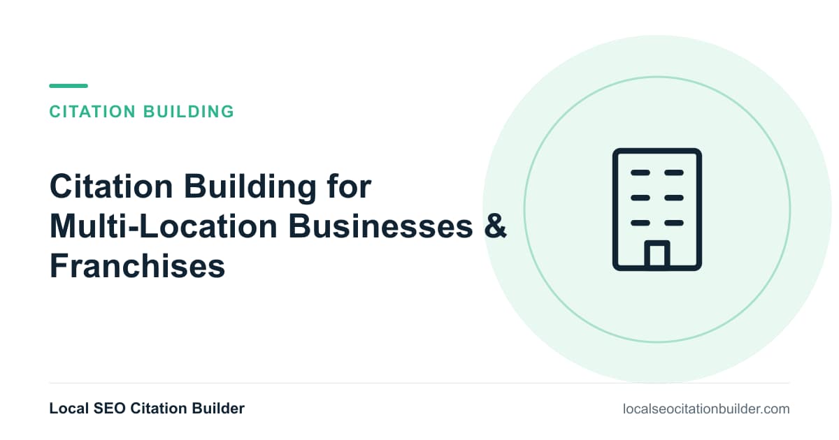 Citation Building for Multi-Location Businesses & Franchises, illustrated cover