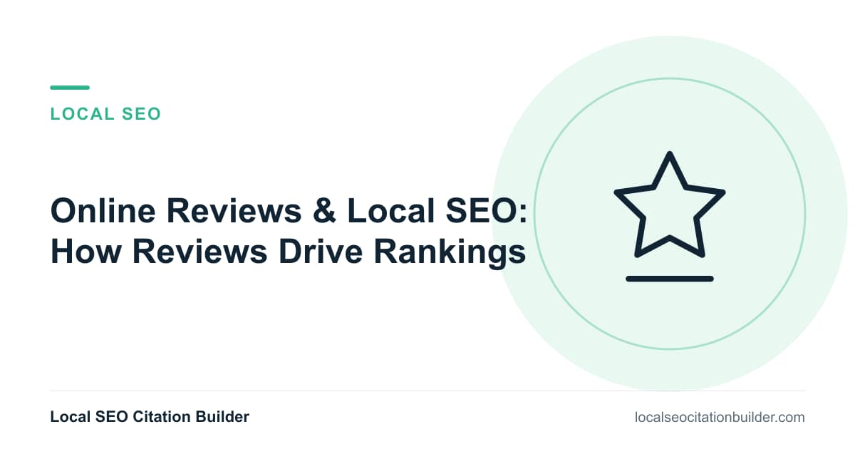 Online Reviews & Local SEO: How Reviews Drive Rankings, illustrated cover