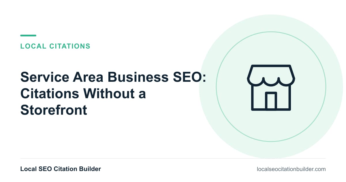 Service Area Business SEO: Citations Without a Storefront, illustrated cover