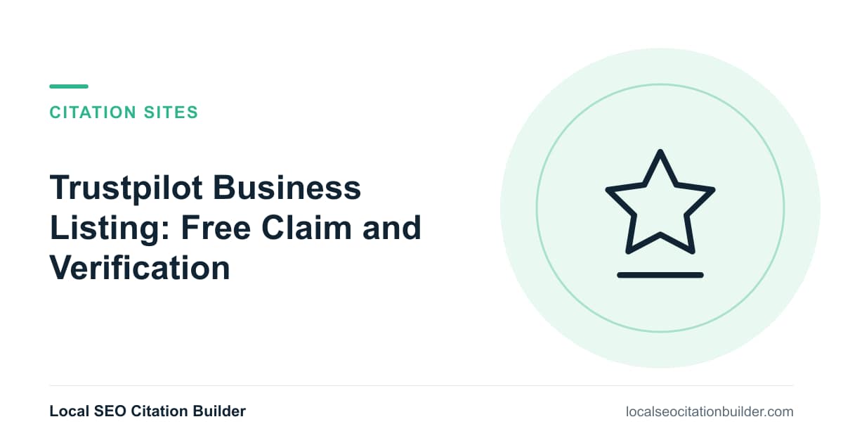 Trustpilot Business Listing: Free Claim and Verification, illustrated cover