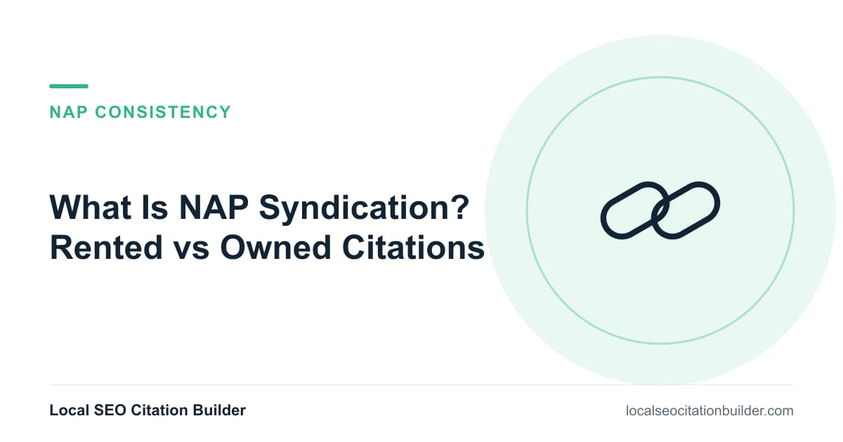 What Is NAP Syndication? Rented vs Owned Citations, illustrated cover