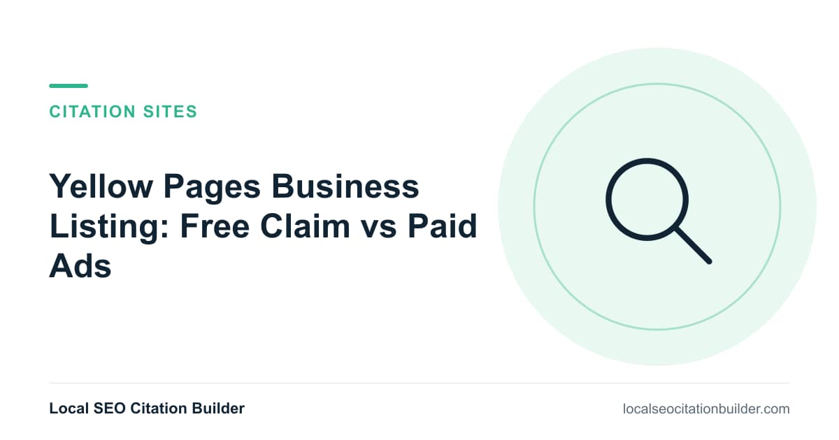 Yellow Pages Business Listing: Free Claim vs Paid Ads, illustrated cover
