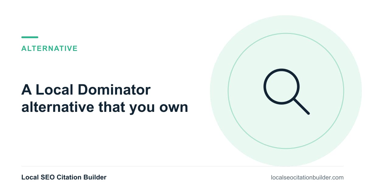 Local Dominator alternative: Citation Builder compared with Local Dominator on listing ownership and pricing