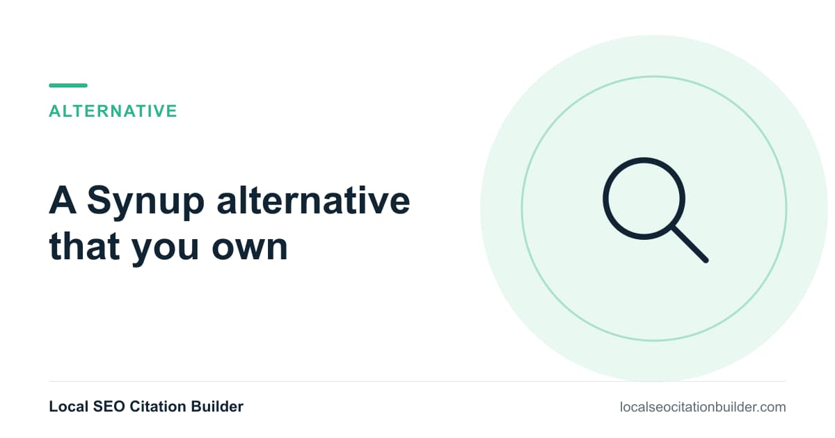 Synup alternative: Citation Builder compared with Synup on listing ownership and pricing