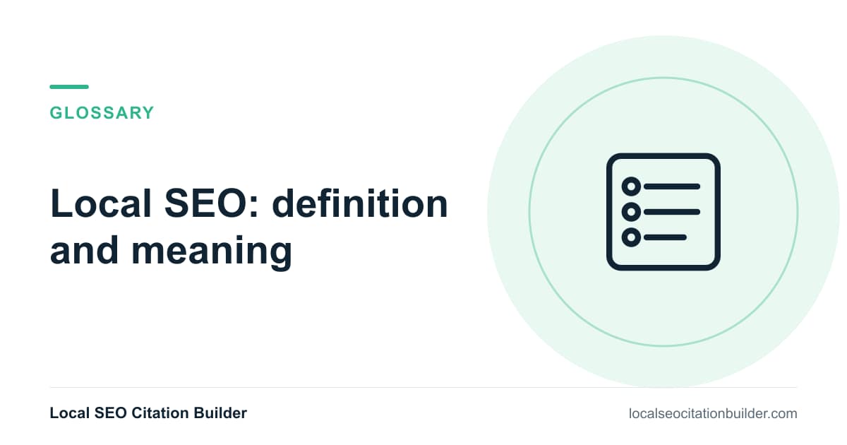 Local SEO definition: The practice of optimising a business to rank in local search results and the map pack.