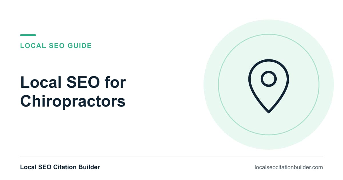 Local SEO for Chiropractors: local SEO guide cover