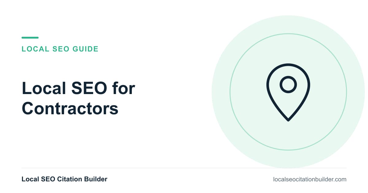 Local SEO for Contractors: local SEO guide cover