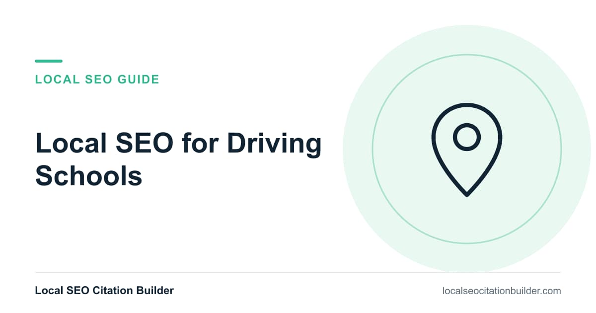 Local SEO for Driving Schools: local SEO guide cover