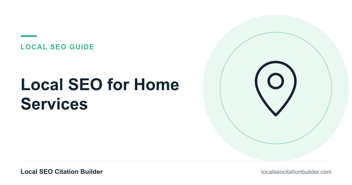 Local SEO for Home Services: local SEO guide cover