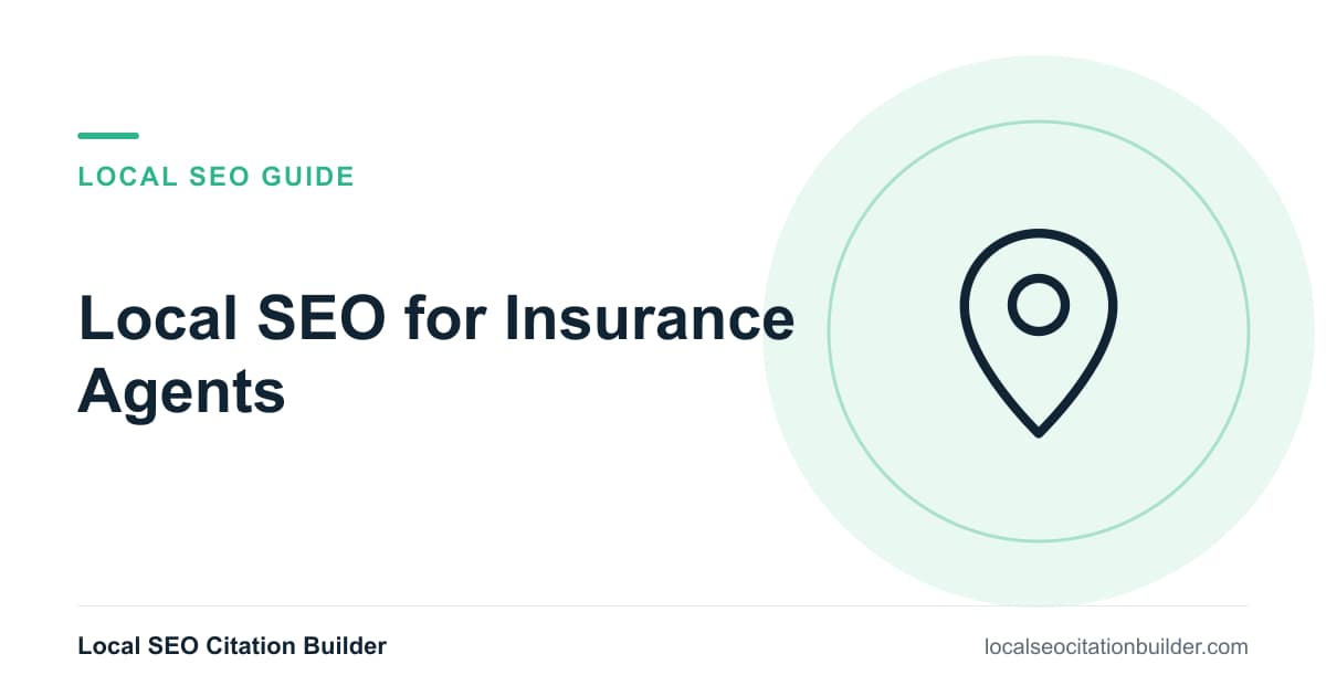 Local SEO for Insurance Agents: local SEO guide cover