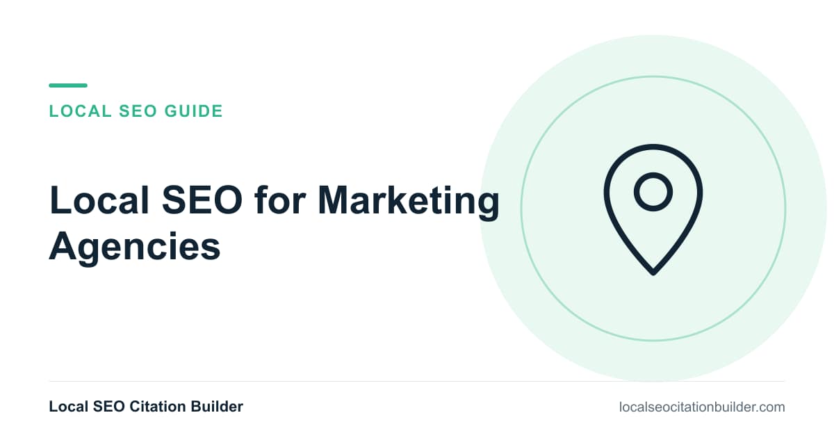 Local SEO for Marketing Agencies: local SEO guide cover