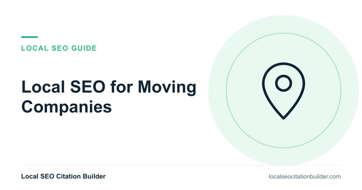 Local SEO for Moving Companies: local SEO guide cover