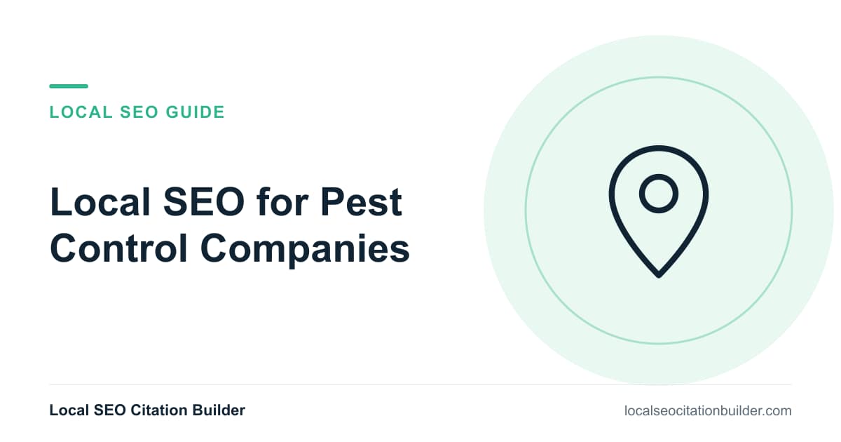 Local SEO for Pest Control Companies: local SEO guide cover