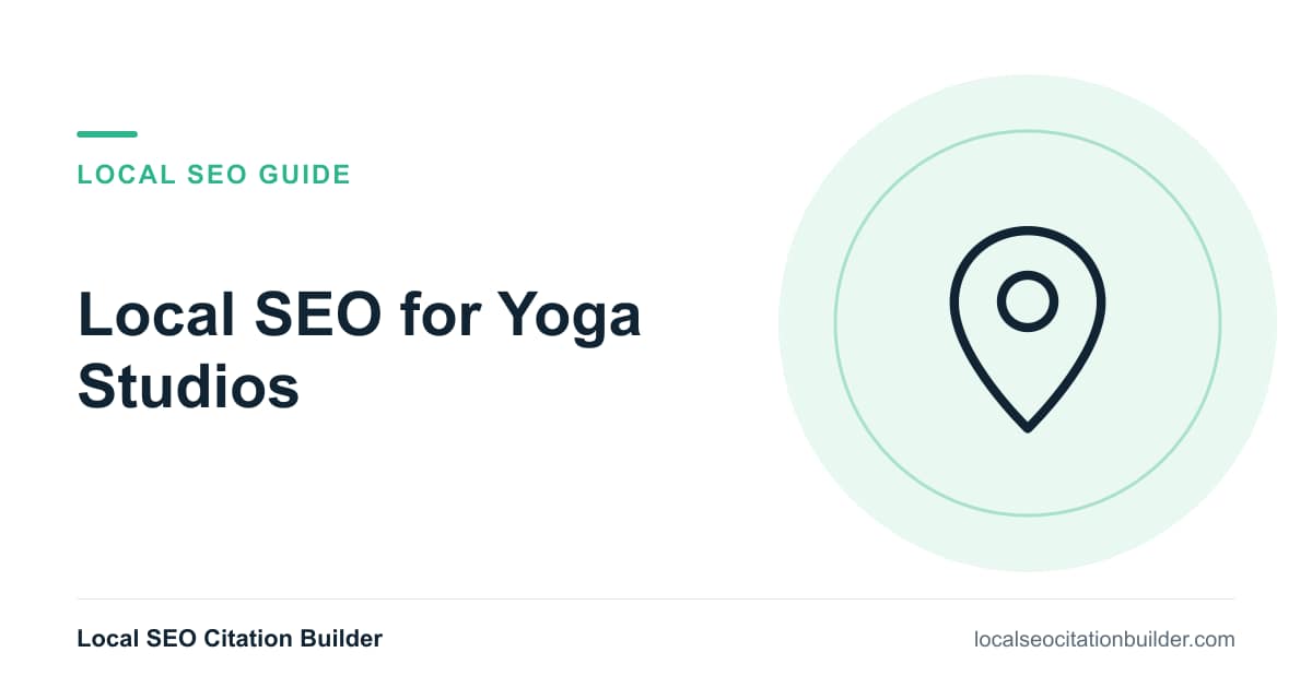 Local SEO for Yoga Studios: local SEO guide cover