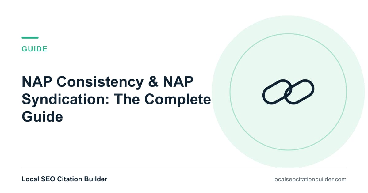 NAP Consistency & NAP Syndication: The Complete Guide, guide cover