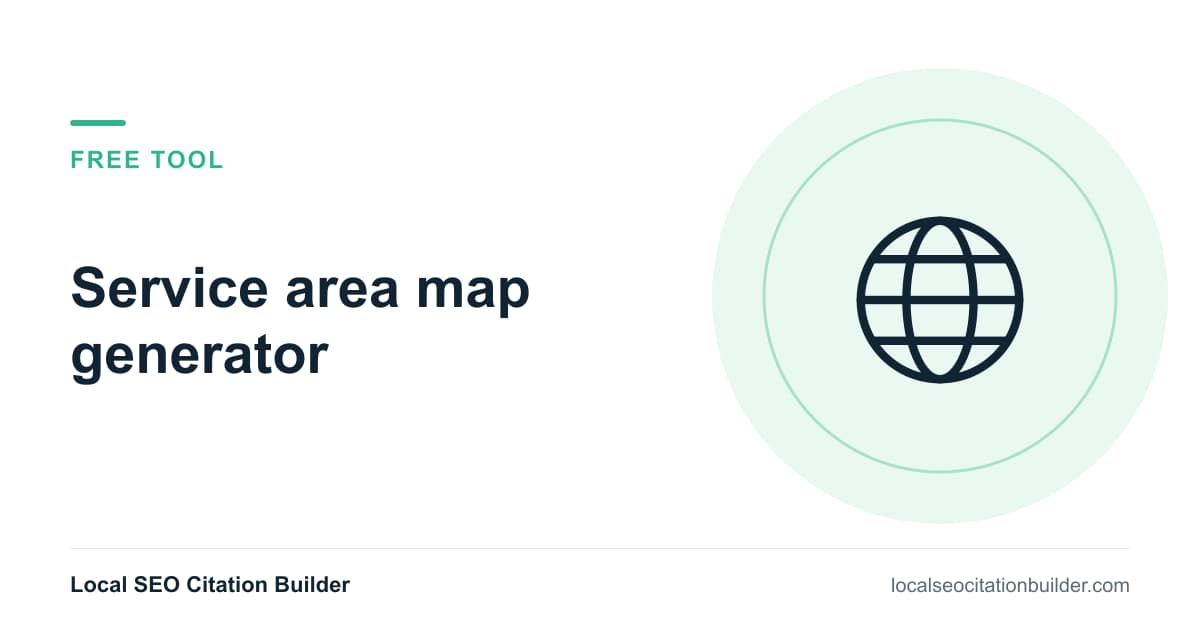 Free service area map generator: draw your service area and get a map image and schema